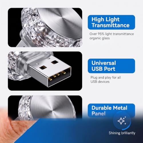 USB LED Car Interior Lights (Blue)