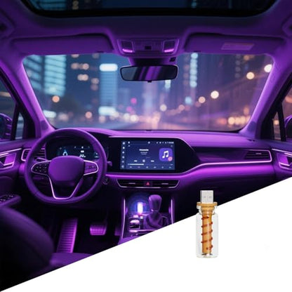 3D Dimmable Touch Control USB Car Interior Lights (Clear-Purple)