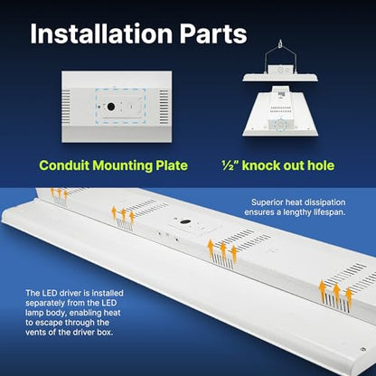 2 Pack Linear LED Bay Ceiling Shop Light (2 PACK - 105W)