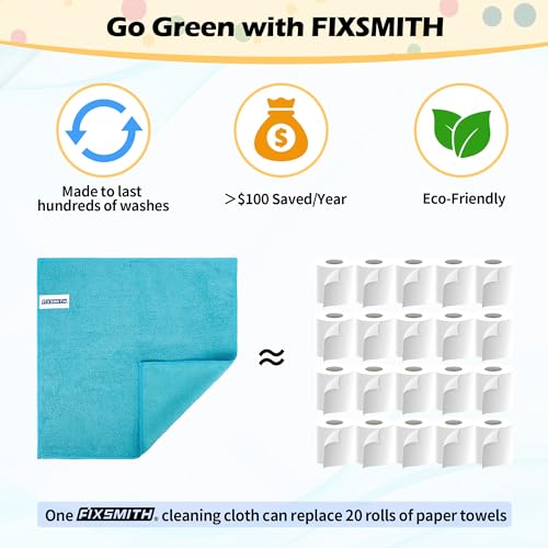 Microfiber Cleaning Cloth (50pk / 5 Colors Assorted)