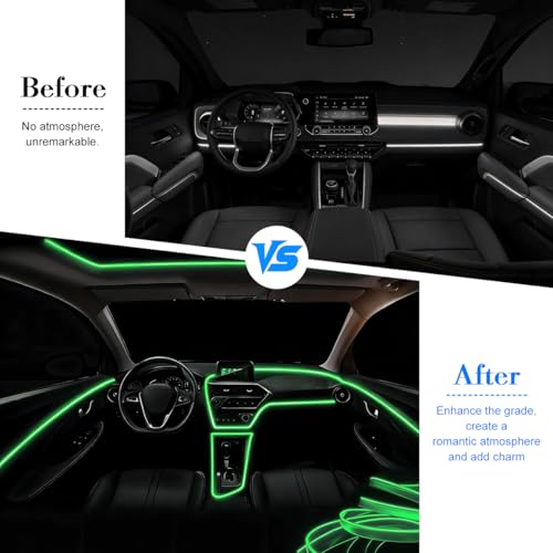 EL Wire Car LED Strip Lights (Fluorescent Green / 16.5FT)