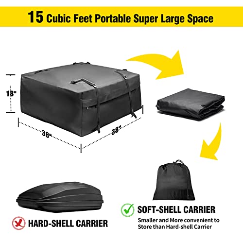 64"x39" Roof Rack Cargo Basket with Waterproof Cargo Bag (2-roof rack+cargo bag)