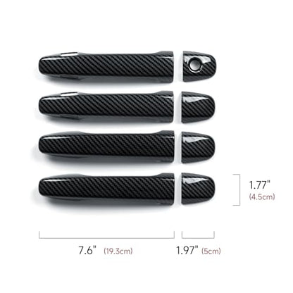 Exterior Side Door Handles Cover Trim Decal Only for 2025 2026 Subaru Forester Accessories ABS Carbon Fiber Stickers (Exterior Side Door Handle Decal)