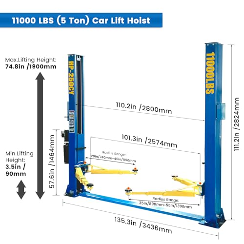 110V Two Post Car Lift 11 (Floor Plate-110V)
