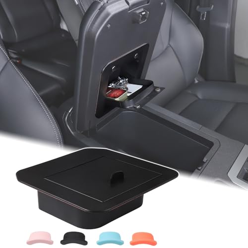 Car Armrest Hidden Storage Box Compatible with Toyota Land Cruiser 250 Prado J250 LC250 2024 2025 Car Center Console Handrail Privacy Storage Box Organizer Tray ABS Insert Pallet Manager Accessories (Black(A))