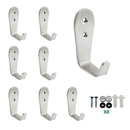 Stainless Steel Coat Hooks (L Shape Large：63*25*30mm)
