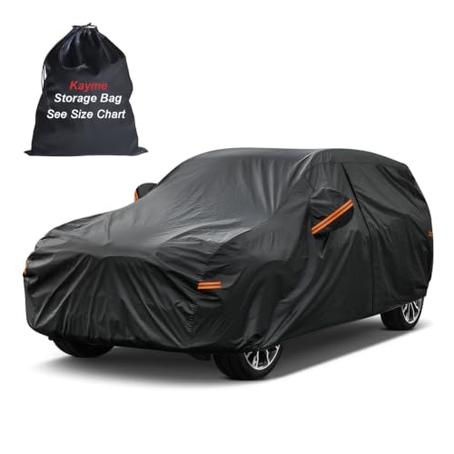 SUV Car Cover Waterproof All Weather (PE-Black / 3 S2 Fit SUV-Length (176" To 183"))