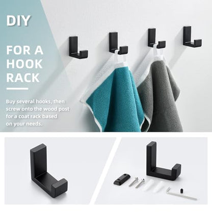 Towel Hook for Bathroom (Matte Black)