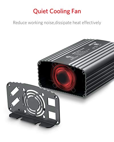 500W Power Inverter for Vehicles DC 12V to AC 110V Car Plug Adapter (Grey)