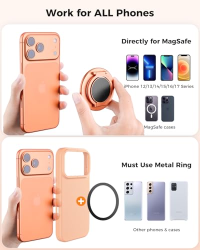 Dual Side Magnetic Ring Holder (Cosmic Orange)