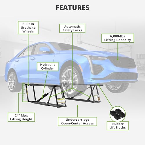 6000TL Portable Car Lift with 6 (6,000 lb)