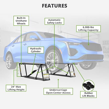 6000TL Portable Car Lift with 6 (6,000 lb)