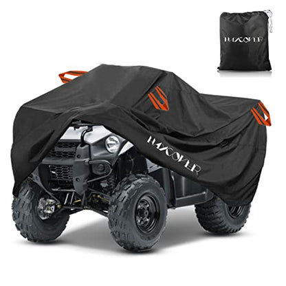 ATV Cover Waterproof for Polaris Sportsman Yamaha Grizzly Honda Kawasaki with Straps Reflective Storge Black 82x47x45 inch (XL - 82L x 47W x 45H inch)