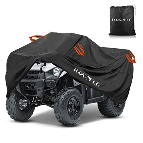 ATV Cover Waterproof for Polaris Sportsman Yamaha Grizzly Honda Kawasaki with Straps Reflective Storge Black 82x47x45 inch (XL - 82L x 47W x 45H inch)