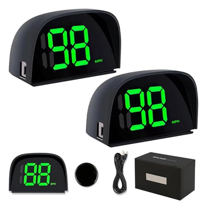 2 Pack Car GPS Speedometer (Green MPH Speedometer-2Sets)