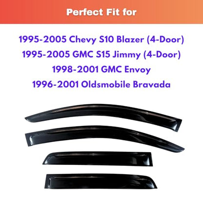 Rain Guards Window Visor for 1995 (1995-2005 S10 Blazer/S15 Jimmy)