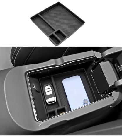 2024 2025 2026 Mustang Center Console Organizer Bottom (Black - Armrest Lower)