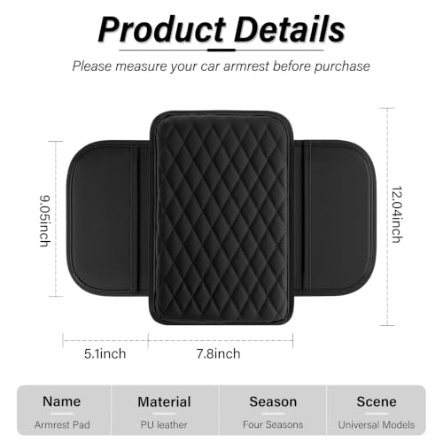 Car Center Console Cover (black)