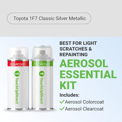 Car Paint Touch Up Spray Kit (Aerosol Spray - Essential Kit / Classic Silver Metallic)