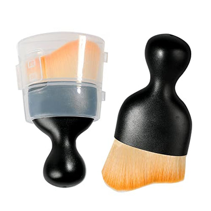 Car Interior Detailing Brush (Brown With Cap)