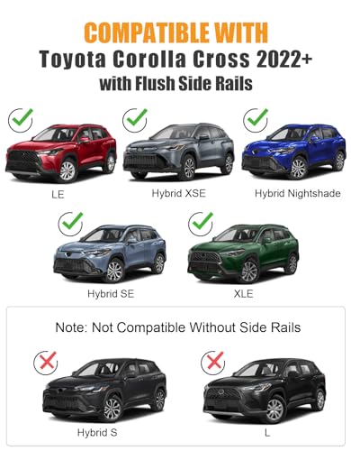 260Lbs Roof Rack Cross Bars for Toyota Corolla Cross 2022 (Compatible with Toyota Corolla cross 2022-2026)