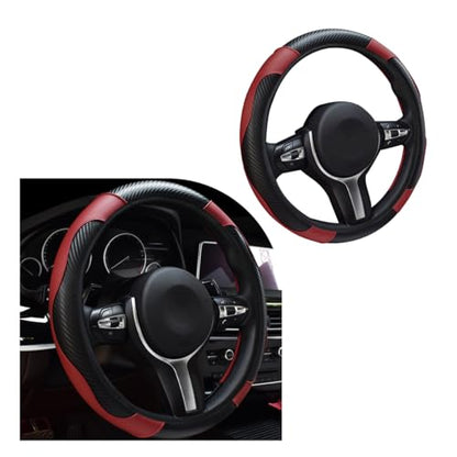 Car Steering Wheel Cover (Wine Red)