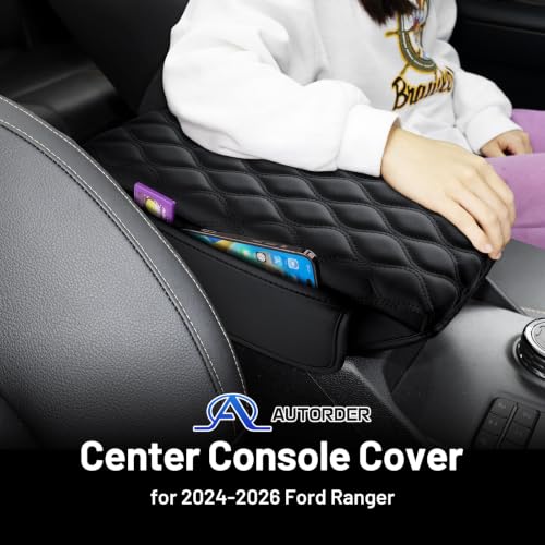 Center Console Cover for 2024 (10)24-26|Ranger |Wavy,+Thick,+Pockets)