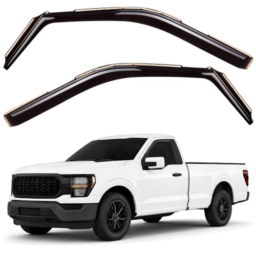 Window Deflectors Smoke Tinted in (For F150 21-26 2pcs.)