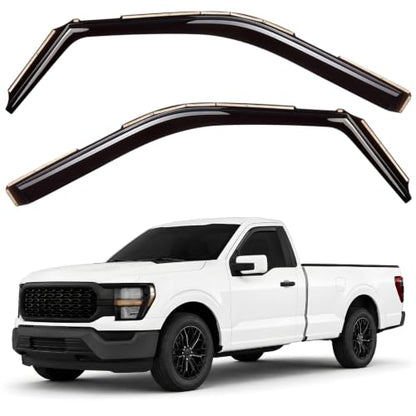 Window Deflectors Smoke Tinted in (For F150 21-26 2pcs.)
