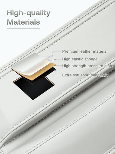 Premium Leather Car Seat Gap Filler Organizer (05 Beige, 1 Pack)