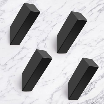 Black Towel Hooks (Black / 4 Pack)