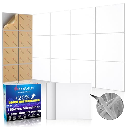 Square Acoustic Panels (10 Pack-12×12in / White)
