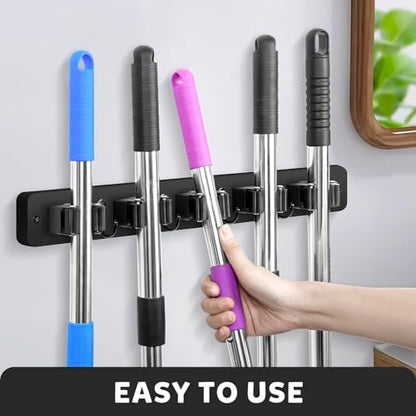 Broom Holder Wall Mount (Black)