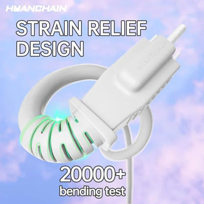Indoor Outdoor White Extension Cord 8 FT Waterproof 16 (8 FT / 16/3 Extension Cord / White)