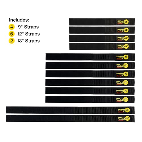 Quick Straps by Wrap (Black / Assorted 12-Pack)