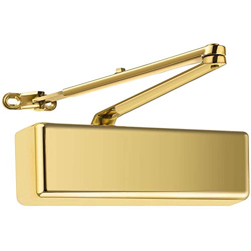 Extra Heavy Duty Door Closer Commercial Grade 1 (1 Pack / Polished Brass (PB))