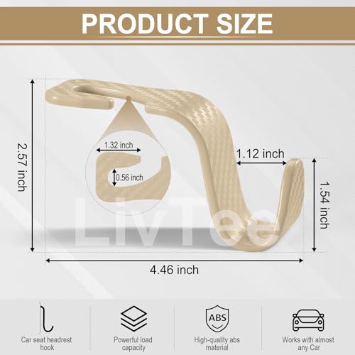 Car Purse Hook (Beige-CF)