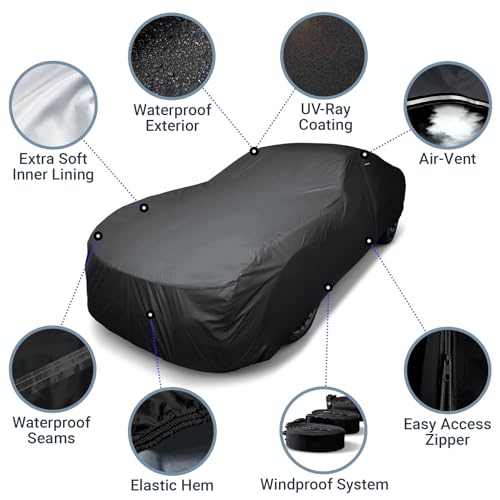 Waterproof Car Cover for 1974 (Black / 5. Camaro 1974-1981)