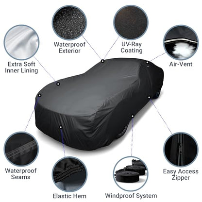 Waterproof Car Cover for 1971 (53. Impala Wagon 1971-1976 / Black)