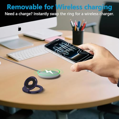 Magnetic Phone Grip MagSafe Phone Ring Stand for Google Pixel 11 10 Pro XL (purple)
