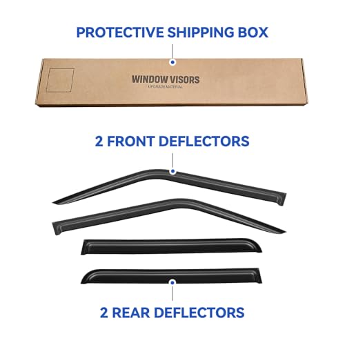 Window Visors Rain Guards for 2007 (2007-2018 Jeep Patriot)