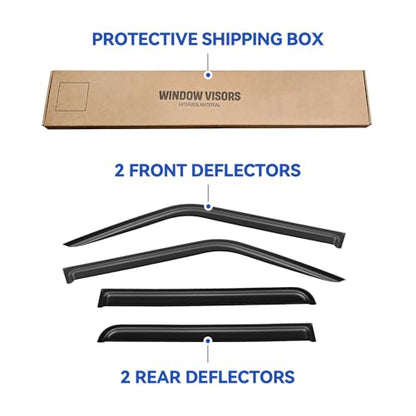 Window Visors Rain Guards for 2007 (2007-2018 Jeep Patriot)