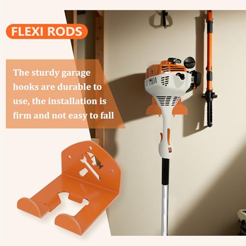 Garage Organization Storage Trimmer Rack Garden Power Tool Hanger for Grass Trimmer (Tool Organizer - 2 Brackets)