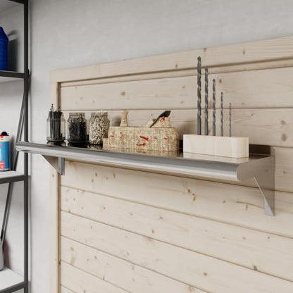 8 in. x 36 in. Stainless Steel Wall Mount Shelf (8 in. x 36 in.)
