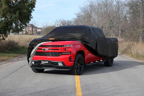 Heavy Duty Truck Cover for Chevy Silverado 1500 (5-Silverado 1500(1998-2025) Crew Cab SB Bed / PE-Black)
