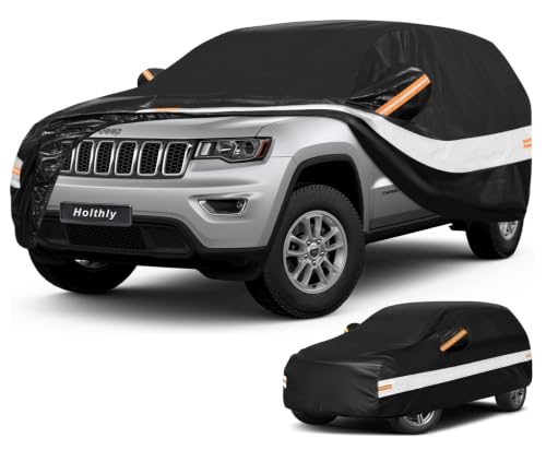 10 Layers SUV Car Cover Custom Fit for Jeep Grand Cherokee (Black Gray / Custom Fit for Jeep Grand Cherokee)