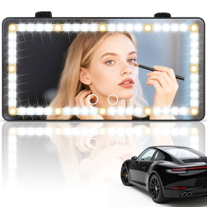 Car Sun Visor Vanity Mirror (Black / 1PCS)