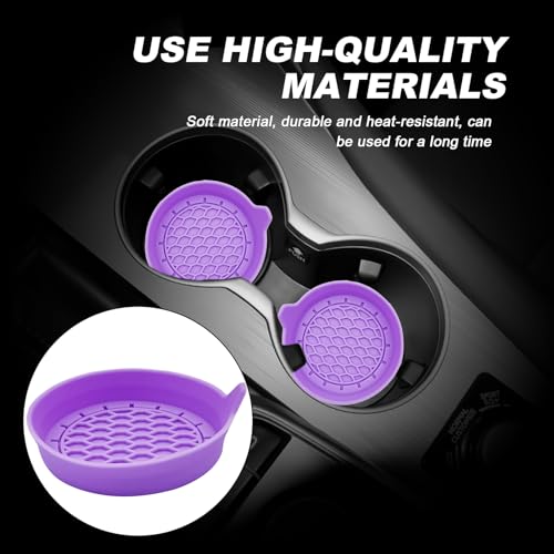 4 Pack Universal Cup Holder Coasters (Purple)