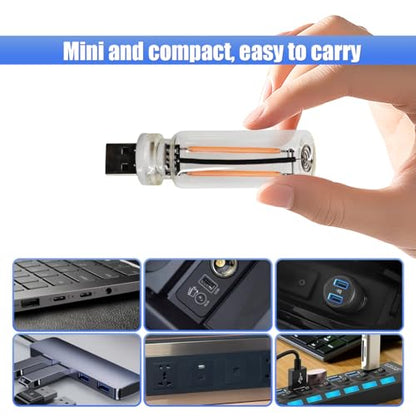 2PCS USB LED Lights for Car Interior (Pink)