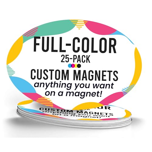 Customizable 4x6 Inch Oval Magnet Pack (25 Pack)